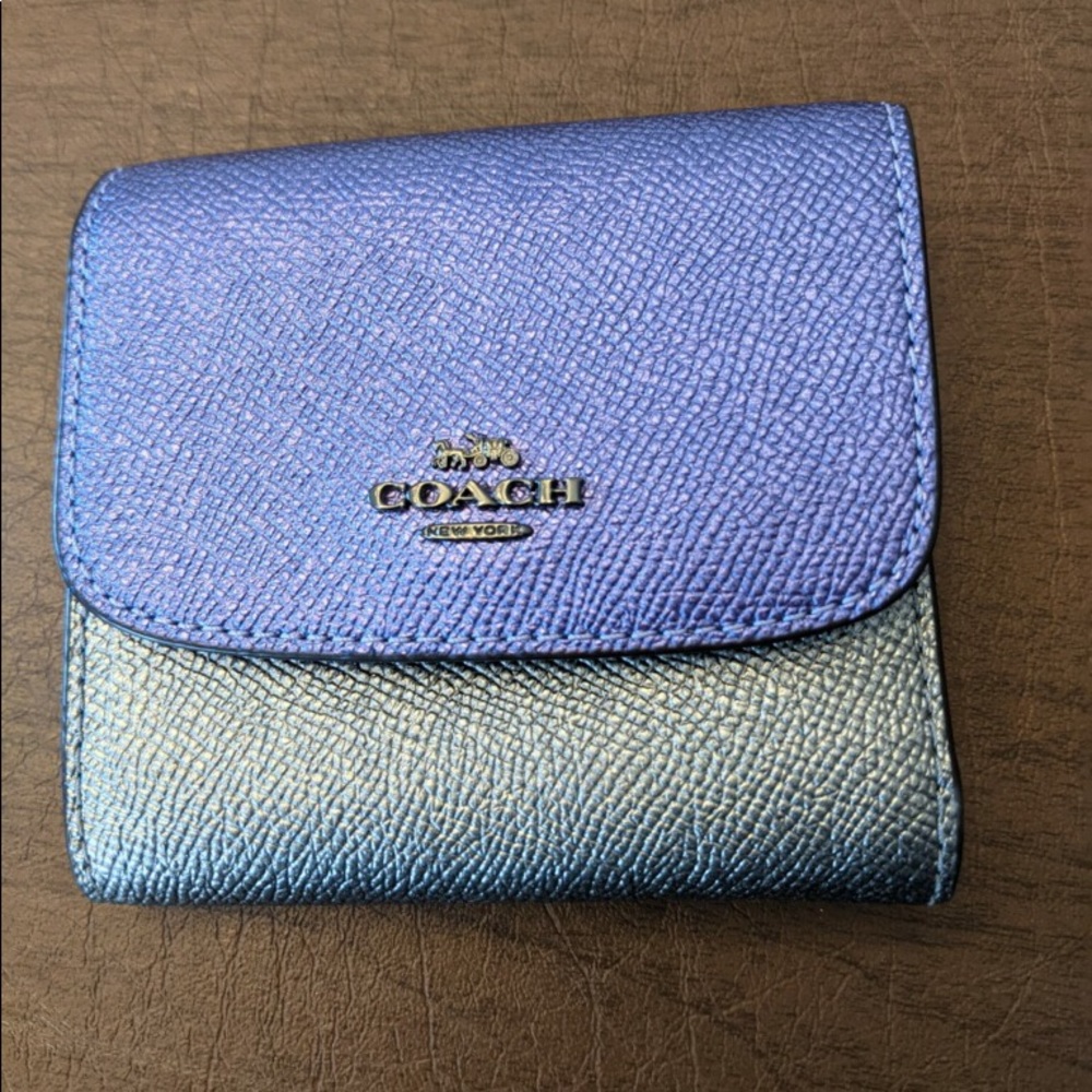 Coach Purple and Silver Wallet or Billfold
